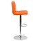 Emma and Oliver 2 Pack Contemporary Quilted Vinyl Adjustable Height Barstool with Chrome Base